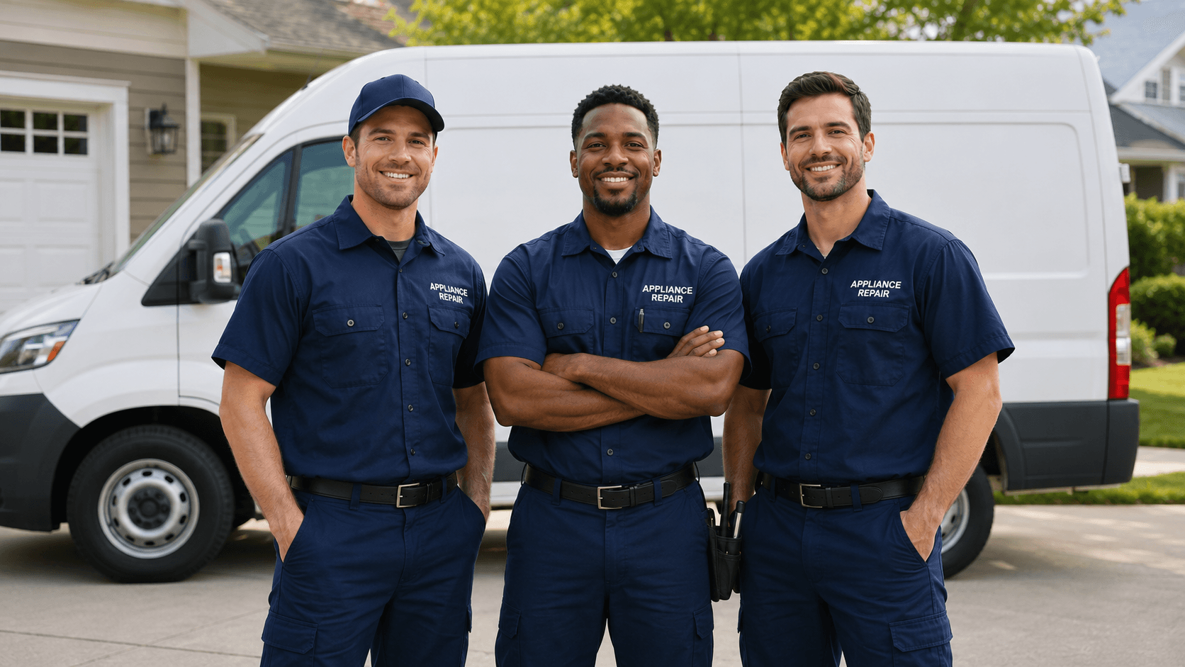 Appliance Service Network technician and service van